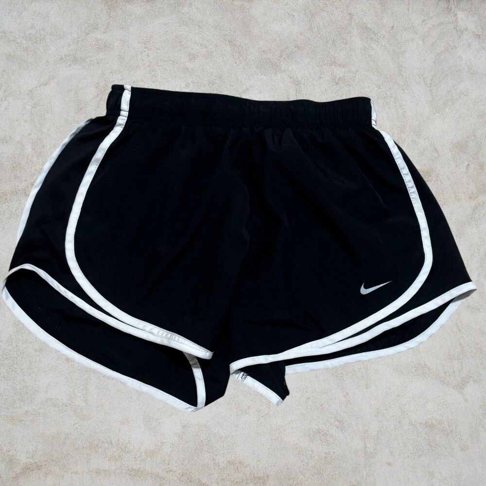 Nike Black White Women's Running Shorts 2.5" size M